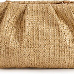 Chic Woven Straw Shoulder & Crossbody Bag - Perfect for Beach Getaways